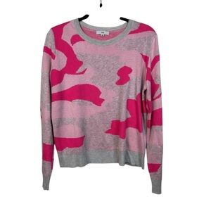 Fate Camo Knit Sweater women’s medium pink gray